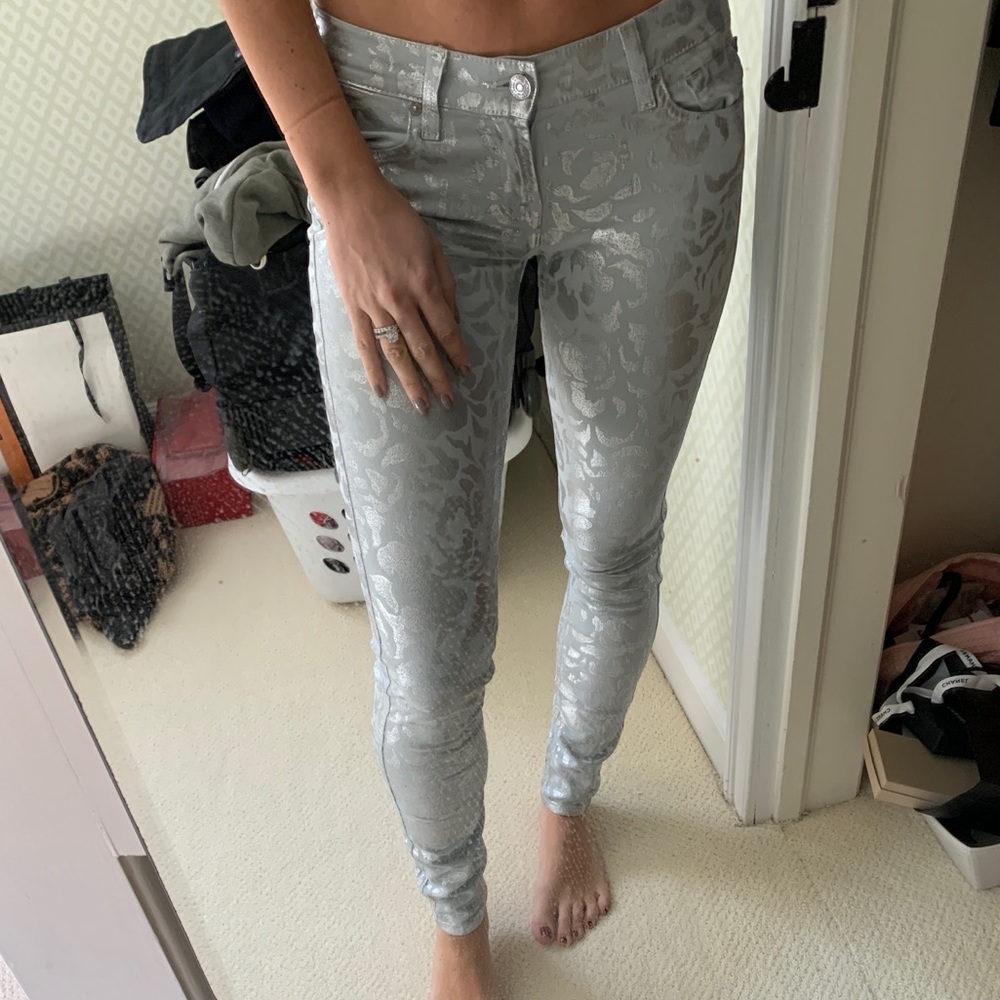 7 for mankind jeans with silver detail